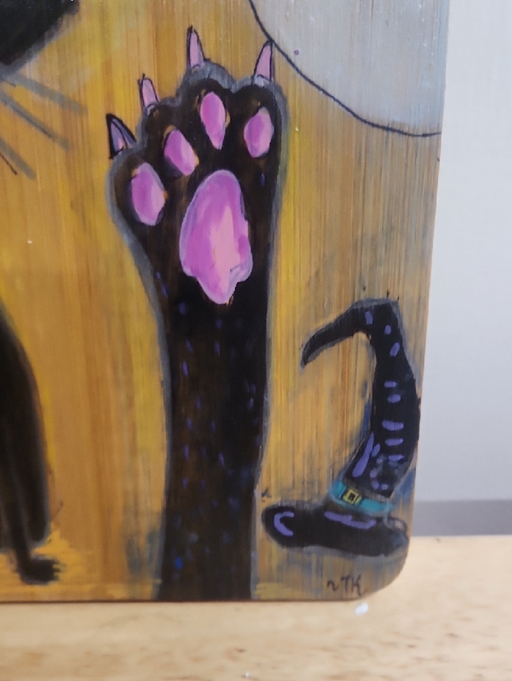 Black Cat Custom Order 10x7 Inch - Picture 4 of 5